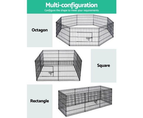 8 Panel Pet Playpen Crate - 36 Inch-2