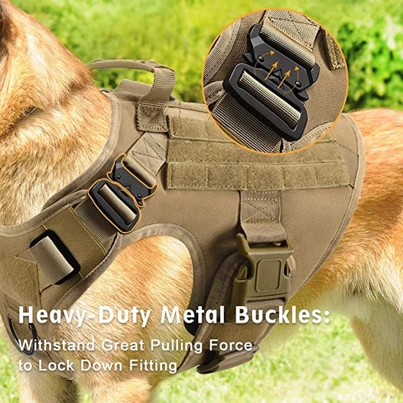 Tactical Military Dog Harness and Leash Set