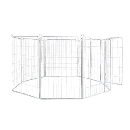 8 Panel 48'' Puppy Exercise Playpen Enclosure - White