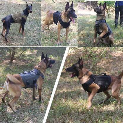 Tactical Military Dog Harness and Leash Set