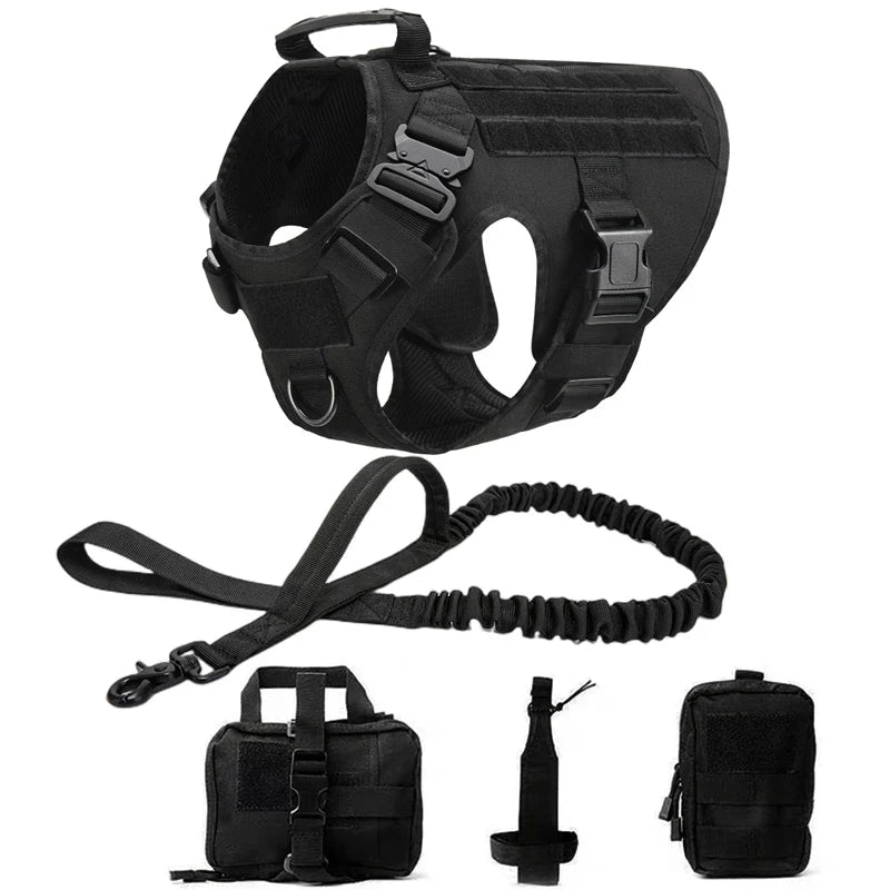 Tactical Military Dog Harness and Leash Set