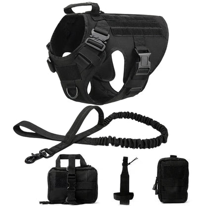 Tactical Military Dog Harness and Leash Set
