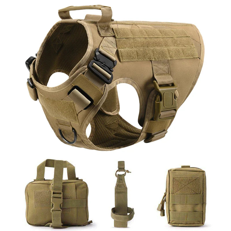 Tactical Military Dog Harness and Leash Set
