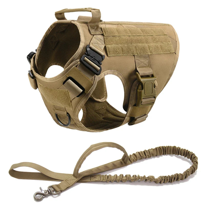 Tactical Military Dog Harness and Leash Set