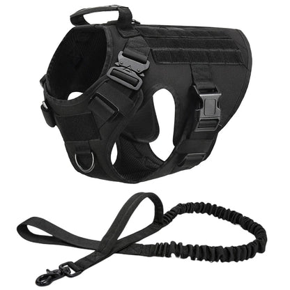Tactical Military Dog Harness and Leash Set