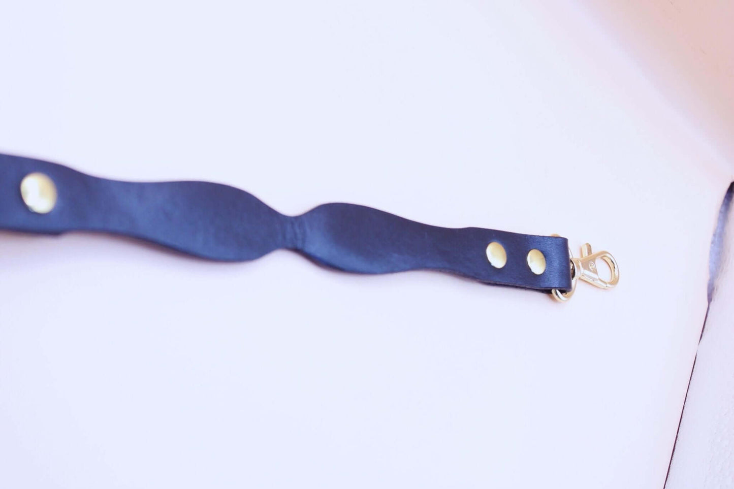BDSM Leash Custom Daddy Leather Leash with Premium Grip - 40CM