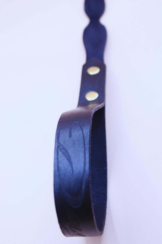 BDSM Leash Custom Daddy Leather Leash with Premium Grip - 40CM